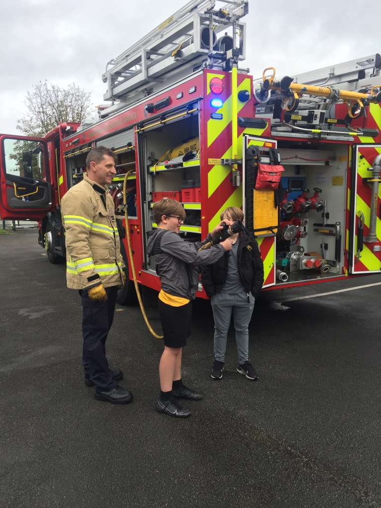 child with a fireman