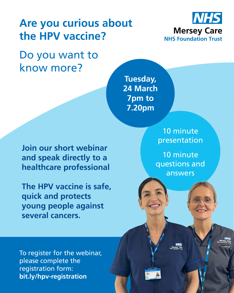 HPV Vaccine Webinar Ads poster