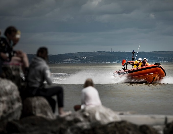 Life boat on the shore