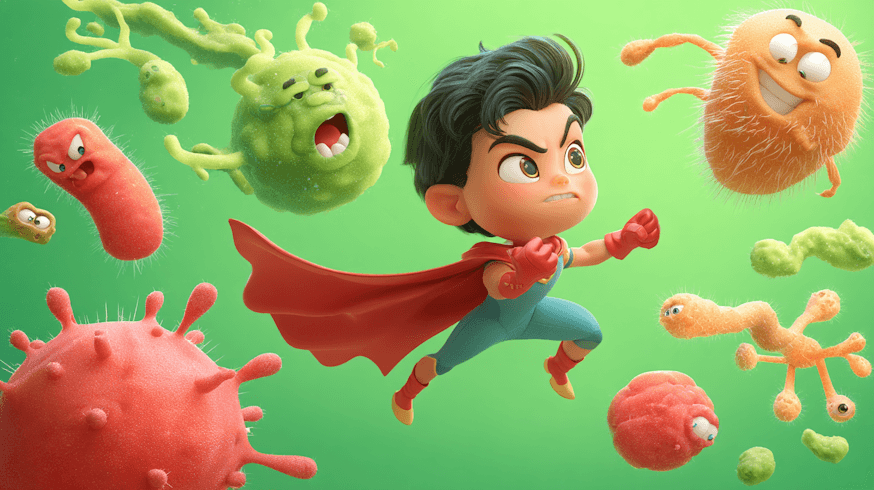 Flu pixar superhero